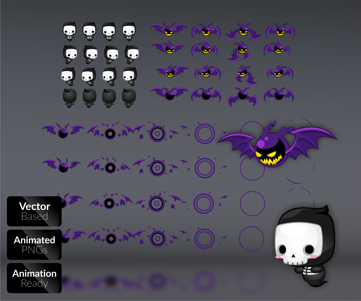 Top Down Character Set - The Witch