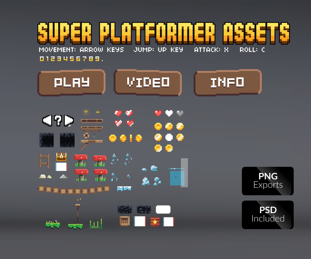 Free Platform Game Assets, 2D Environments