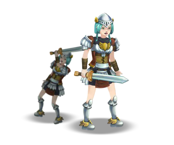 royalty free game art character lady knight